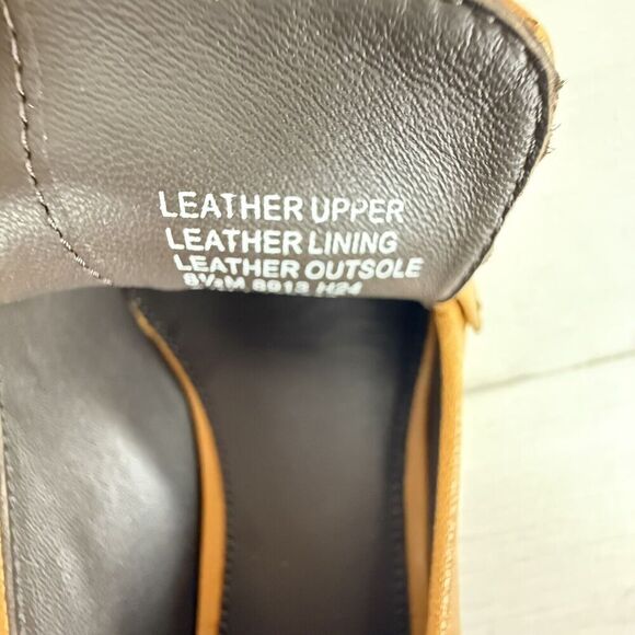 Tory Burch Size 8.5 Perrine Loafer Shoes Square Toe Block Heel Caramel Corn NEW - Picture 12 of 15